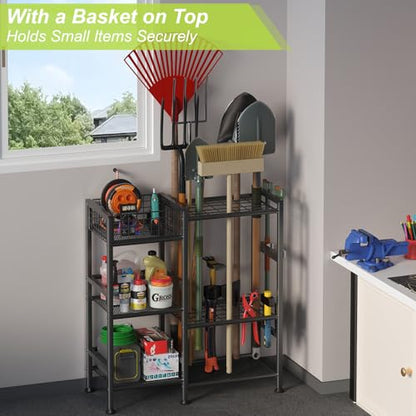 Garden Tool Organizer with Basket