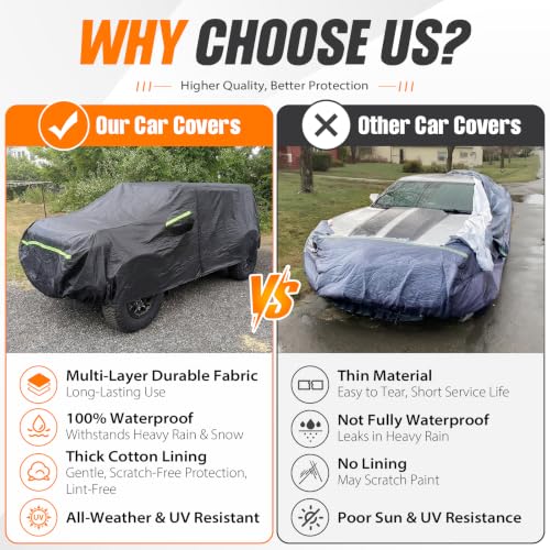 Car Cover for Chevy Silverado 1500 Crew Cab 6.6 ft Bed 2000