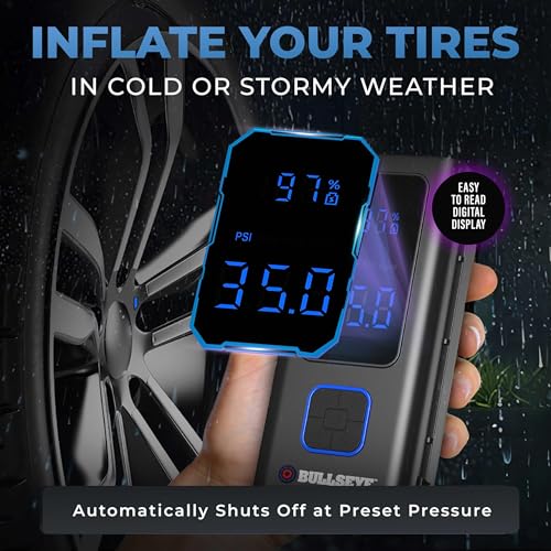 POCKET AIR PRO Tire Inflator Portable Air Compressor by Bullseye Pro for Tires