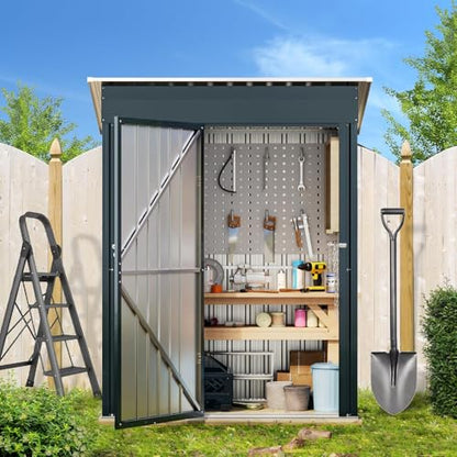 Vertical Outdoor Steel Storage Shed with Floor Frame