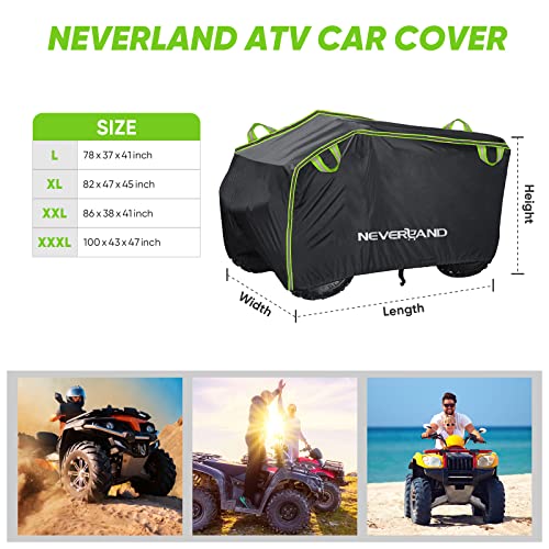 ATV Cover Heavy Duty Waterproof 4 Wheeler Cover for Honda XXXL