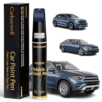 842/5842) Twilight Blue Metallic Touch Up Paint Compatible with Mercedes-Benz, Exact Match Car Paint Pen Automotive Scratch Repair Remover Kit Quick & Easy Solution for Vehile Chips and Nicks