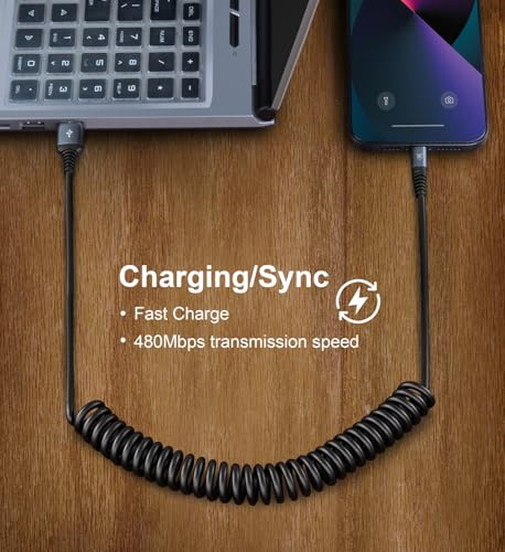 Coiled Lightning Cable (2 count)