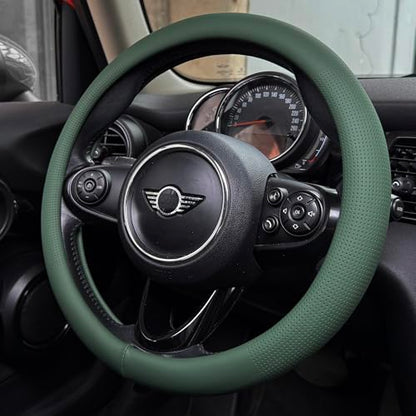 Nappa Leather Steering Wheel Cover Universal 14.5