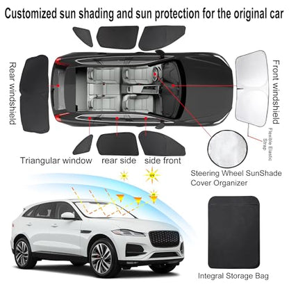 Window Shades 8PCS for Jaguar F (8 Count)