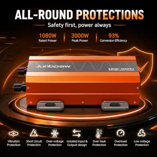 1080W Pure Sine Wave Power Inverter 12V to 110
