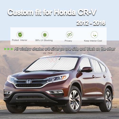 8pcs Full Window Sun Shades Custom Fit for Honda CR (8 Count)
