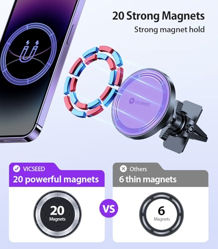 for MagSafe Car Mount [Strongest Magnet Power] Car Phone Holder
