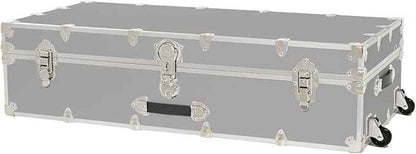 Rhino Trunk & Case Trundle Home Storage & College Trunk With Wheels - 44”x20”x12” - 1500+ lbs Capacity. USA Made Secure Under-Dorm Bed Footlocker for Clothes and Food, and Underbed Shoe Storage Box