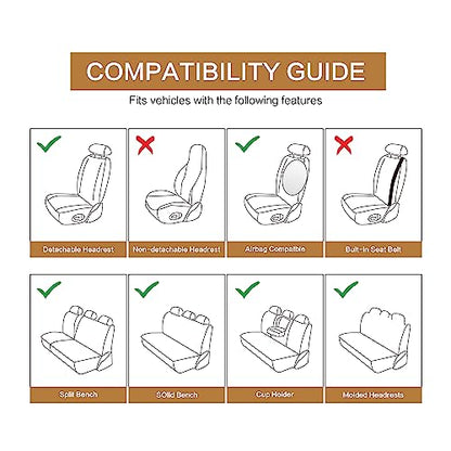 Leather Car Seat Covers Full Set