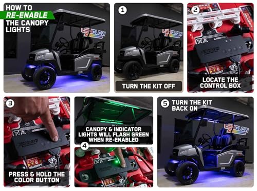 12pc Million Color LED Golf Cart Underglow Kit for 12V 4