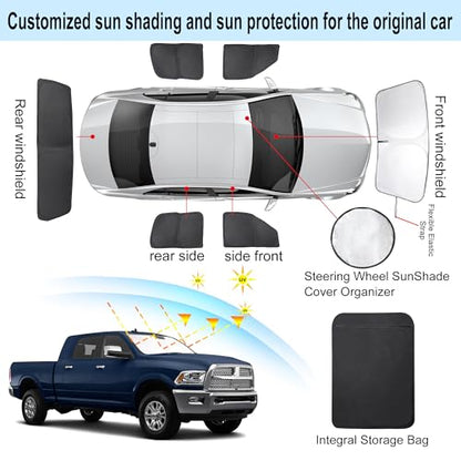 Window Shades for Dodge RAM 2500 3500 2010 (6 Count)