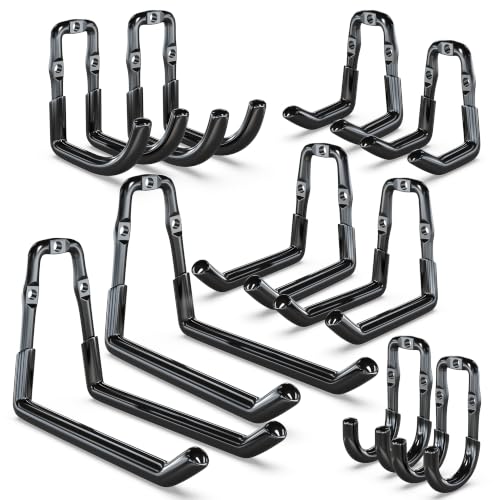 Garage Hooks Heavy Duty 10 Pack Wall Mount Storage Organizer (10 Count)