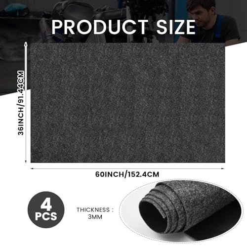 4 Pcs Oil Spill Mat Set