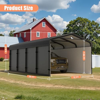 12x20 Heavy Duty Metal Carport