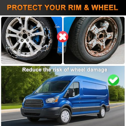 Wheel Cover Hubcaps 16 Inch for Ford Transit 150 250 350 350HD 2015 16 17 18 19 20 21 22 23 24 2025 Steel Wheel with 5 Lug 16 Hub Caps Set of 4 Rim Protector Wheel Covers Replacement (4 Count)