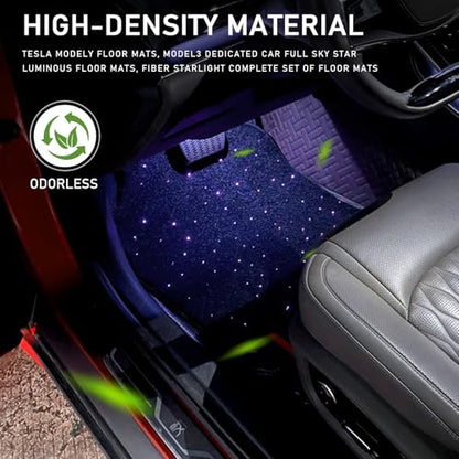 Starlight Floor Mats for Tesla Model Y with App Control led Floor Starlight Design All Weather Anti