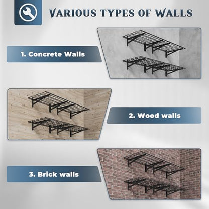 4 Pack Wall Mounted Garage Shelving