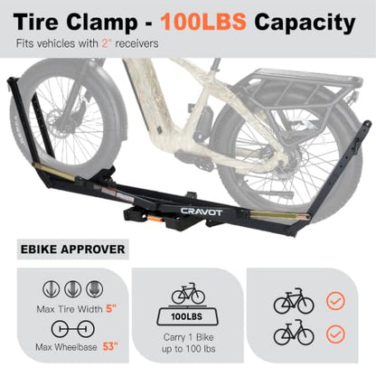 Single Ebike Rack for Tow Hitch 1 Bike