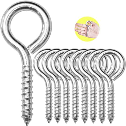 8Pcs Self Tapping Eyelet Screw Eye Bolt