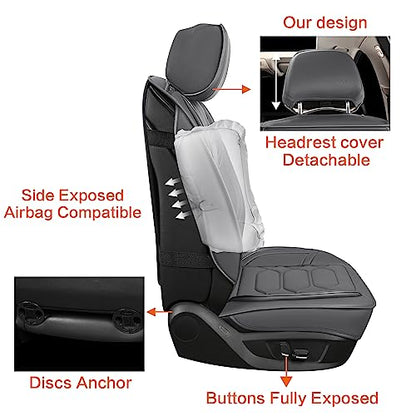 Leather Car Seat Covers Front Pair (2 Count)