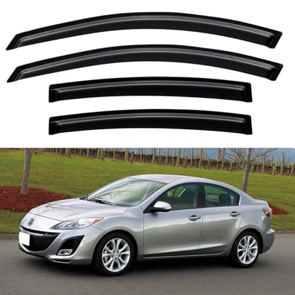 Window Visors Rain Guards for 2010 2011 2012 2013 Mazda 3 Sedan