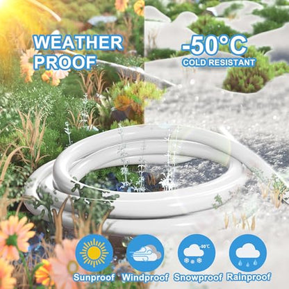 Indoor Outdoor White Extension Cord 20 FT Waterproof 16