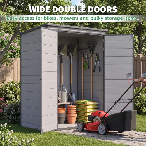 3'x5' Resin Outdoor Storage Shed