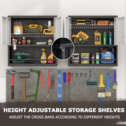 Metal Wall Cabinet with Adjustable Shelf