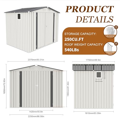 8x6FT Storage Shed