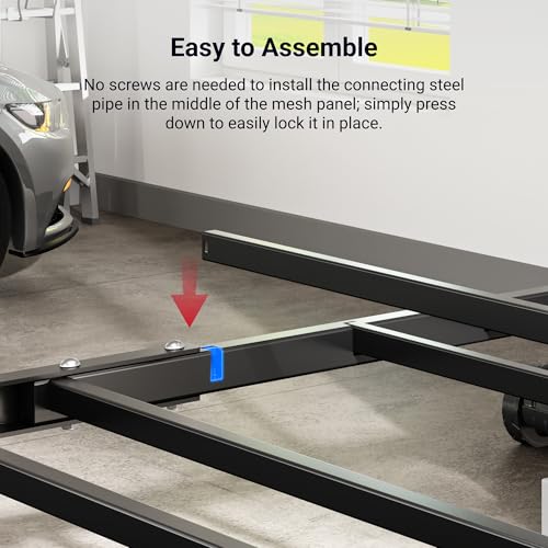 4x8 Overhead Garage Ceiling Storage Rack with 6 Hooks