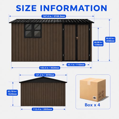 10x12 FT Outdoor Storage Shed