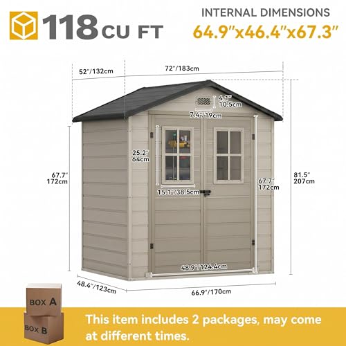 6x4.4 FT Outdoor Storage Shed