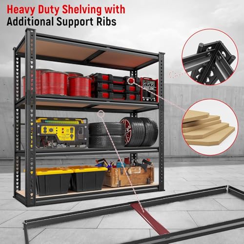 40" W Garage Shelving with Rolled (2 Count)