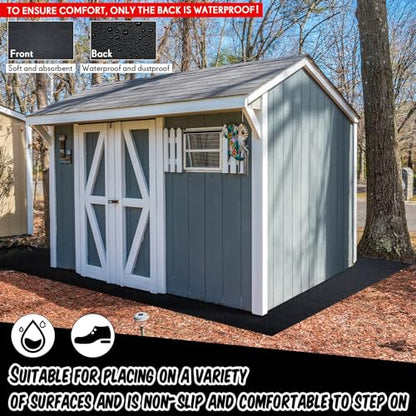Shed Floor Mat 8 x 15 ft Outdoor Waterproof Nonslip Durable Storage Sheds Protector Rug for Carport Patio Garage Garden Spring Summer Outdoor