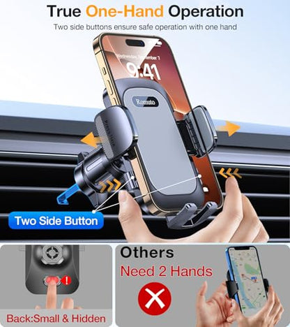 Phone Holders for Your Car Phone Holder Mount【Super Suction】Cell Phone Holder for Car Accessories for Women Men【360° Adjustable】Suction Phone Mount for Car