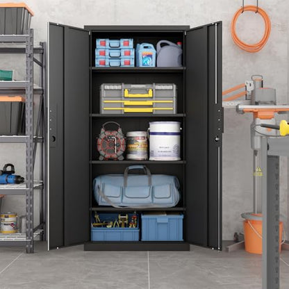 Metal Storage Cabinet with 4 Shelves