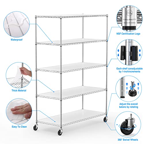 5 Tier NSF Metal Shelf Wire Shelving Unit