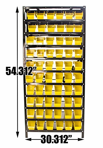 TLPB60 60 Parts Bin Shelving Organize with Plastic Bins for Garage