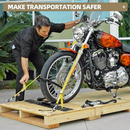 2 Pack E Track Wheel Chock & Strap Kit
