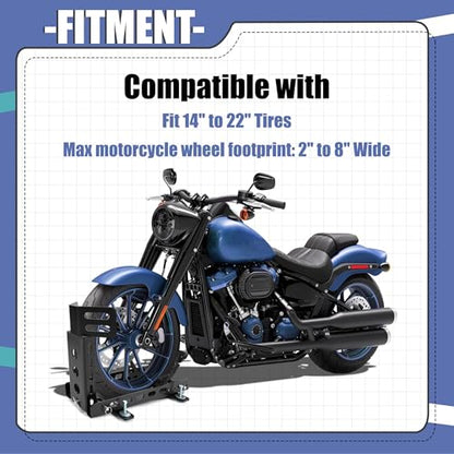Motorcycle Wheel Chock Trailer 3000lb Capacity