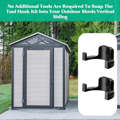 8 Pcs Shed Storage Tool Hooks Accessories Compatible with Suncast (8 Count)