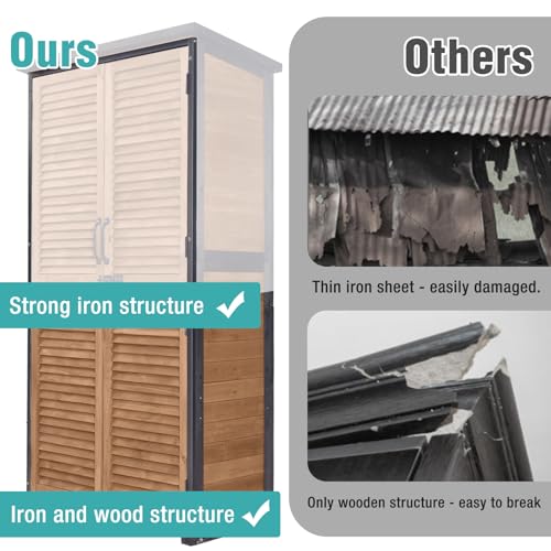 5FT Outdoor Storage Shed with 3