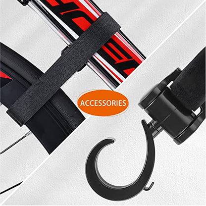2PACK Bike Rack Garage Bike Wall Mount Bicycle Wall Hanger Bike Hook Bike Storage Rack for Indoor Storage Bike Horizontal Hanger Bicycle Wall Mount Bicycle Wall Rack (2 Count)