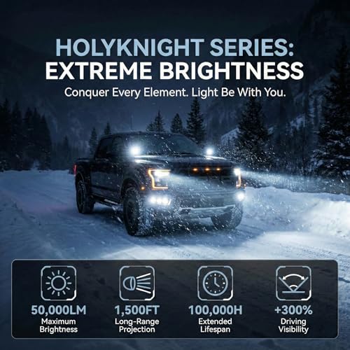 H13 9008 Holyknight 50000lm High Lumen LED Bulb 6000K