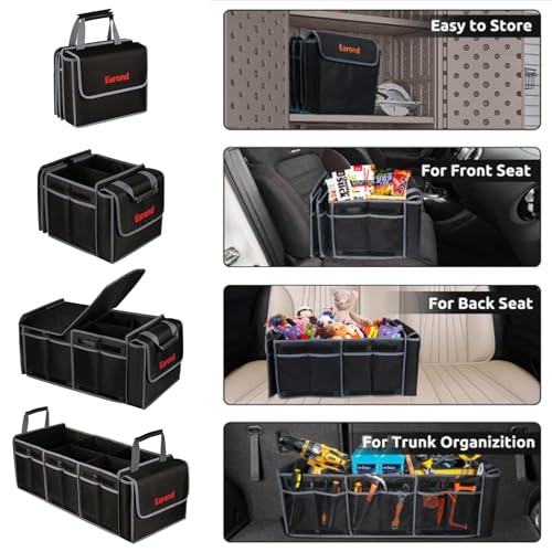 Collapsible Trunk Organizer with Insulated Leakproof Cooler Bag
