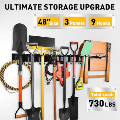 9 Pairs Heavy Duty Garage Tool Organizer Wall Mount Hooks