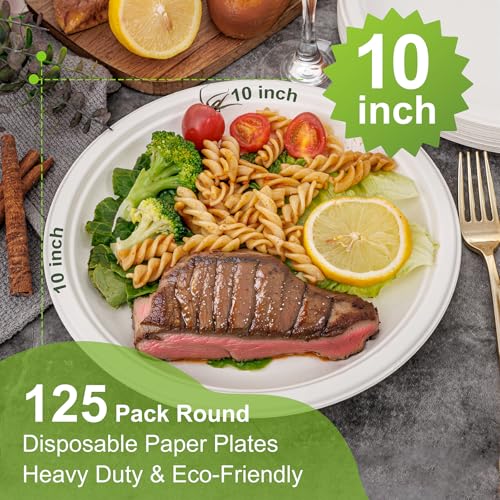 10 Inch Paper Plates 125 (125 Count)