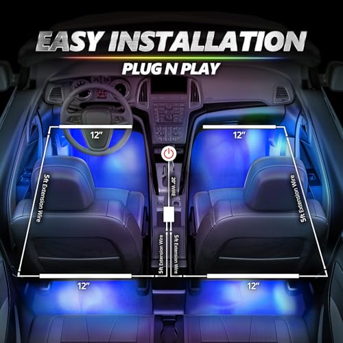 Aura Pro Double Glow Interior Sports Car Lights with App & Remote (4 Count)