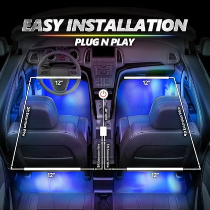 Aura Pro Double Glow Interior Sports Car Lights with App & Remote (4 Count)